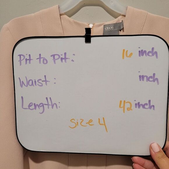 ASOS flutter sleeve 👗dress,  front slit. Size 0 - Picture 10 of 11